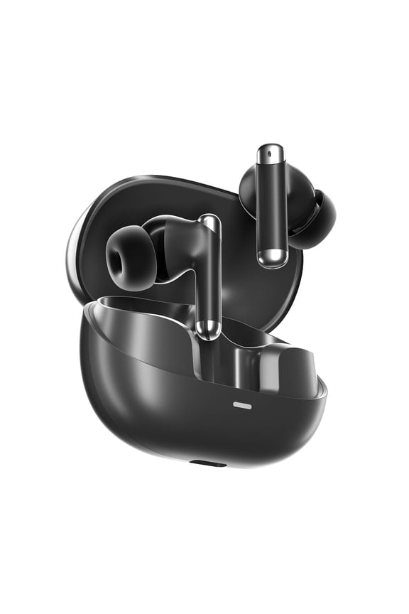 Sounfii R4 True Wireless In-Ear Earbuds, 12mm Drivers with Big Bass, 4 Mics ENC Clear Call, Smart Touch Control - Beige