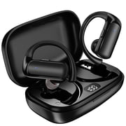 Cshidworld Wireless Earbuds with Earhooks, 90Hrs Playtime, IPX7 Waterproof, Built-in Noise Cancelling Mic Bluetooth Earphones, HiFi Stereo, Lightweight Sport Headset for Running Workout, iOS/Android
