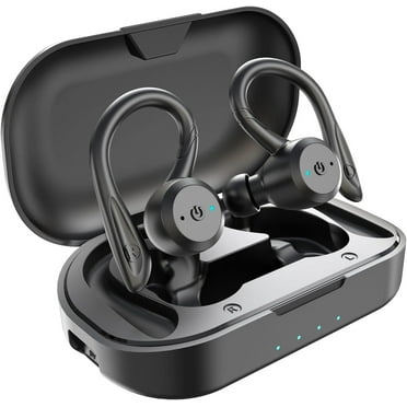Bluetooth Headphones True Wireless Earbuds with Charging Case IPX7 Waterproof Stereo Sound Earphones Built-in Mic in-Ear Headsets for Sport Running Black
