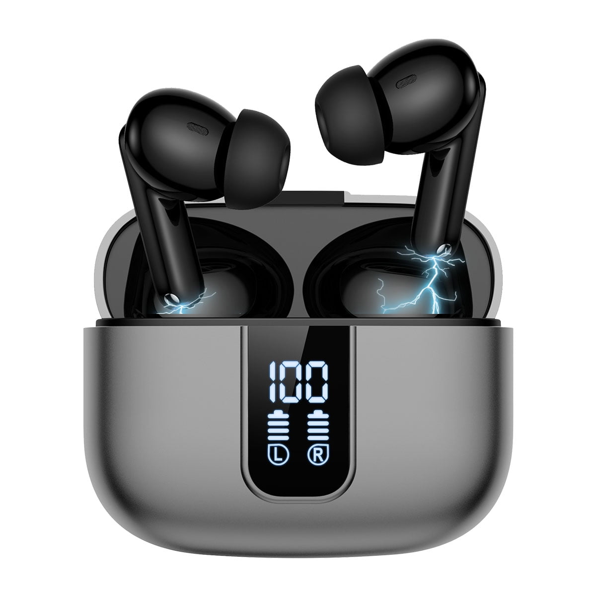 VEAT00L Wireless earbuds Bluetooth headset 60 hours of battery life with noise cancellation Clear calls Built in microphone IPX7 waterproof V5.4 Bluetooth earbuds Stereo earbuds for sports and work Sh...