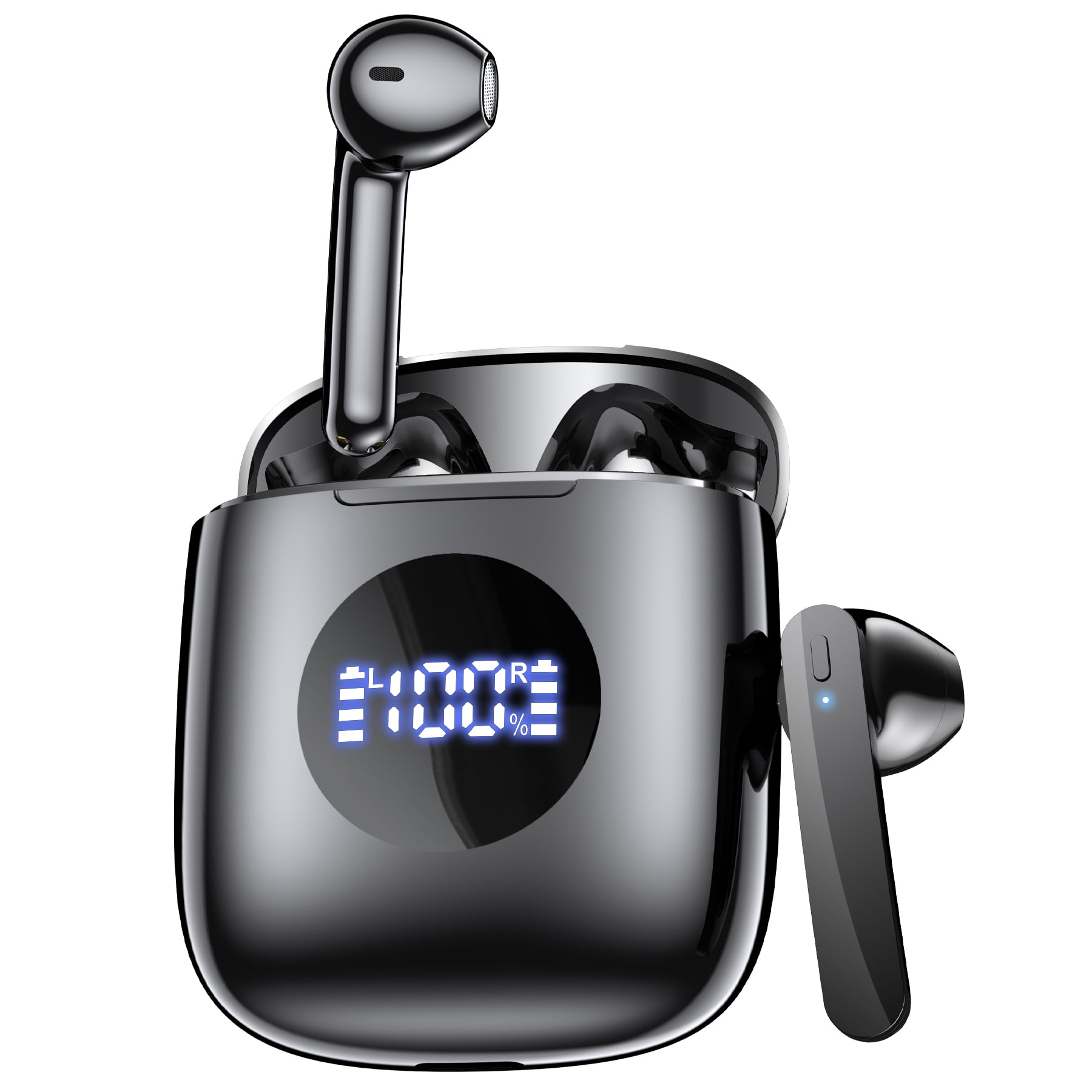 Wireless Bluetooth V5.3 Earbuds 50Hr Battery LED Display IPX7 Waterproof for TV Phone Laptop Walmart