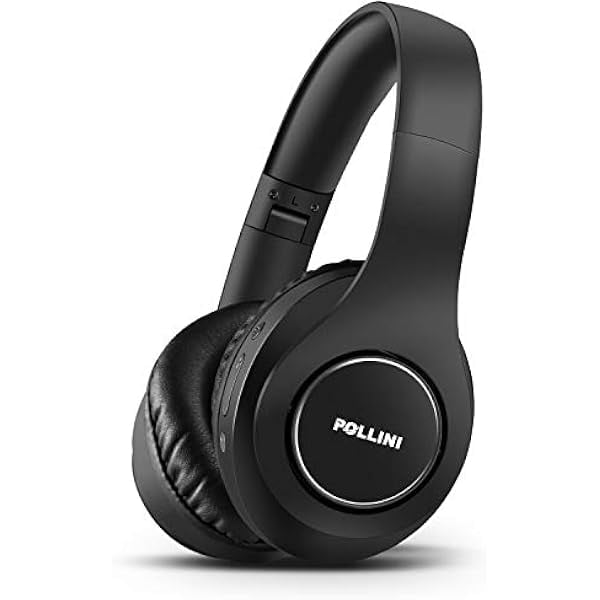 Bluetooth Headphones Wireless, 40H Playtime Foldable Over Ear Headphones with Microphone, Deep Bass Stereo Headset with Soft Memory-Protein Earmuffs for Phone/PC (Black)