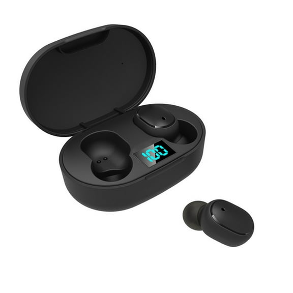 Bluetooth Headphones Wireless Ear Buds Earphones Sport Earbuds with Wireless Charging Case and Microphone Headsets for TV Phone Laptop Smart Watch Black