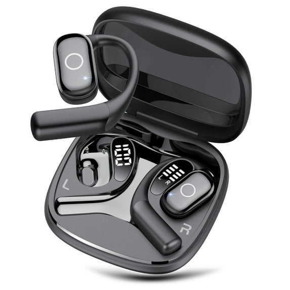 AI Translation Earbuds Real Time 100+ Language Translator 3-in-1 Translation Headphones Compatible with iOS & Android Translating Device Ideal for Travel Business Learning(Deep Black)