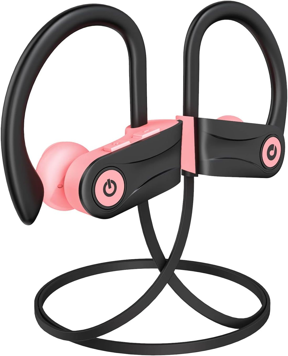 Bluetooth Headphones, Wireless Headphones with 16 Hours Playtime Bluetooth 5.3 Wireless Earbuds HD Deep Bass Stereo Sound Isolation IPX7 Waterproof Earphones for Workout Running Sports