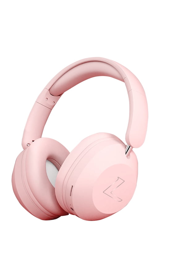 Bluetooth Headphones, Wireless Headphones with Spatial Audio, Over Ear Noise Cancelling with Mic, Up to 24 Hours of Playtime, Deep Plum - Limited Edition Color,Pink