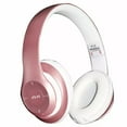 thumbnail image 1 of Bluetooth Headphones Wireless Headpohones Clear, Cheap, Good HeadGear Wireless 4.1 Headphones Metolic Pink, 1 of 7