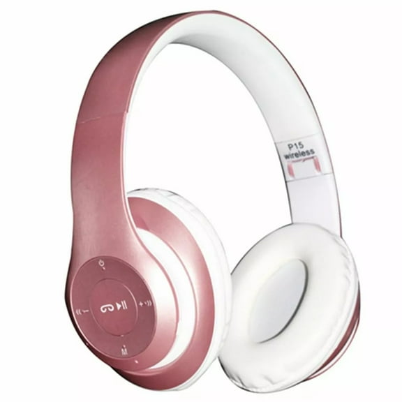 Bluetooth Headphones Wireless Headpohones Clear, Cheap, Good HeadGear Wireless 4.1 Headphones Metolic Pink