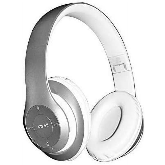Bluetooth Headphones Wireless Headpohones Clear, Cheap, Good HeadGear Wireless 4.1 Headphones Metolic Silver