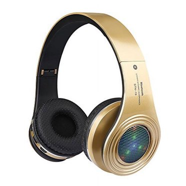 WeGlowZ LED Light Up Stereo Headphones With Mic – 3.5mm Jack, Over-Ear
