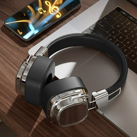 Bluetooth Headphones With American Retro Style Wireless Bluetooth 5.3 Subwoofer Wireless Headphones Noise Cancelling Earbuds