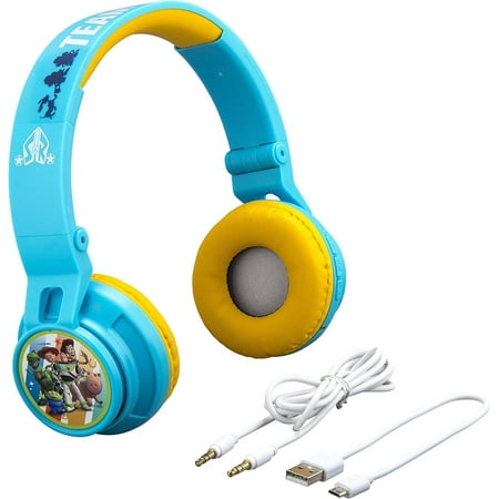 eKids - Toy Story 4 Wireless On-Ear Headphones - Blue/Yellow