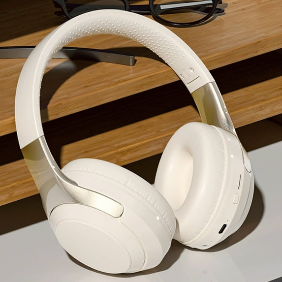 Bluetooth Headset, Bluetooth Headphones with AI Noise Cancelling Microphone, 60Hrs Working Time Bluetooth 5.3 Multipoint Connect Wireless Headset with Mic for Work/Phone/Call Center/Computer/PC-Khaki