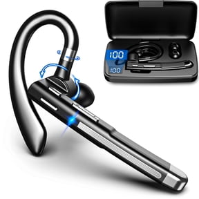 Bluetooth Headset, Bluetooth Wireless Earpiece with mic Trucker Headset for Phone Case Office Phones with Built-in Microphone Manos Libres Noise Cancelling