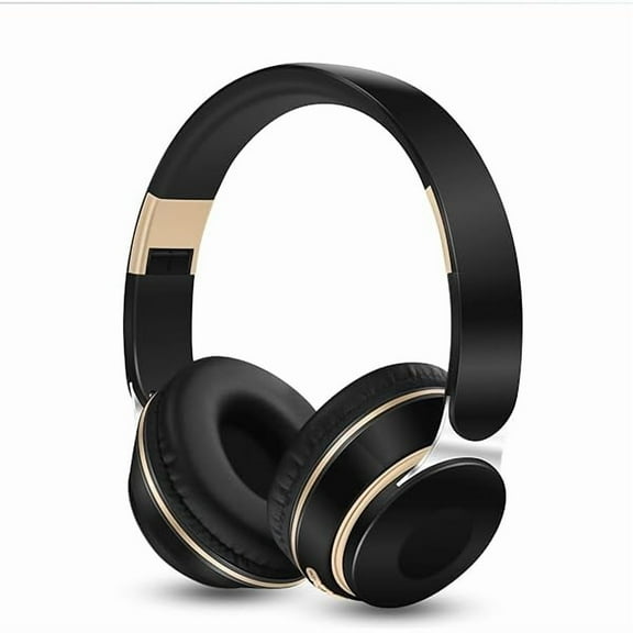 Bluetooth Headset, Chat- Comfortable Over Ear Stereo Wireless Headphones with Mic, Soft Earmuffs/Foldable/SD/TF/FM Radio, 20H Playtime, Great for Music/Tour/Gym/Game/Chat (Classical Black)