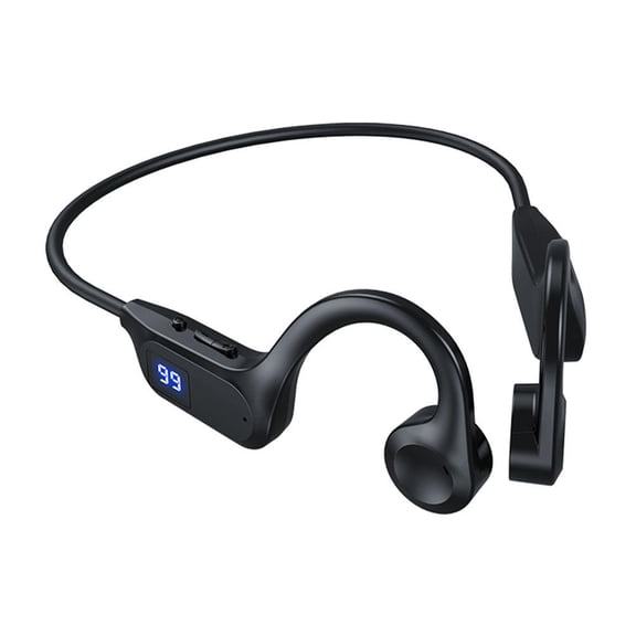 Bluetooth Headset Ear Hanging Sports Headphones With Digital Display Power 15H Talk Time HIFI Sound 14.8MM Speaker Stable Connection MP3 Mode Memory Titanium Alloy Frame