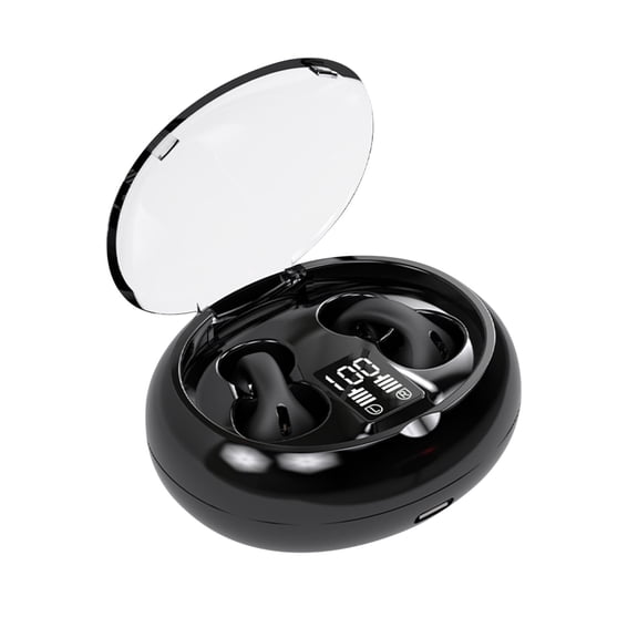 Bluetooth Headset New Bluetooth 5.3 Earphone In-ear Wireless Sports Mini Digital Display Headphone Charging Bin Earphones Wireless Black