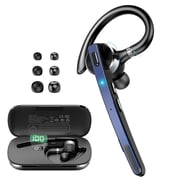 Bluetooth Headset, Single-Ear Bluetooth Earpiece with ENC Mic with HiFi Stereo Sound, 90 Hours Talking Time Wireless Headset V5.3 with 400mAh Charging Case for iOS Android Cell Phones, Black deal from Walmart