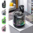 thumbnail image 1 of Bluetooth Headset True Wireless Semi-In-Ear Moving Lights Model Transparent Black, 1 of 9