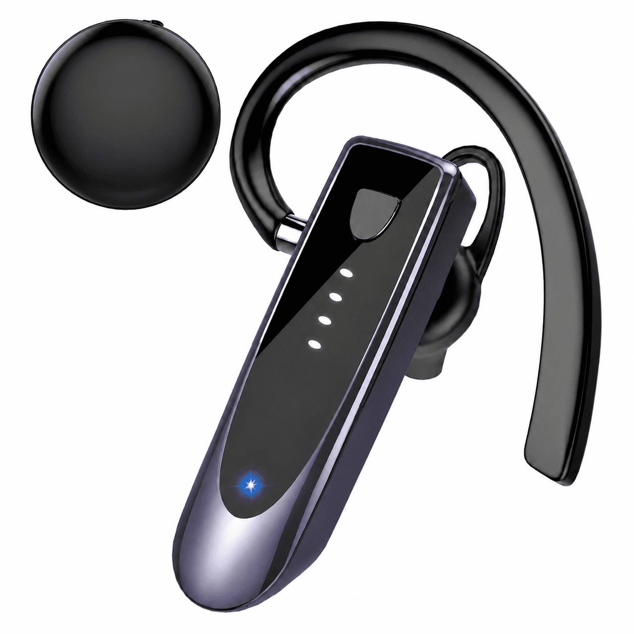 Bluetooth Headset V5.4, Single-Ear Wireless Earpiece with ENC Noise Canceling Mic, 20Hrs Call Time Handsfree Wireless Earbuds, 180 Hrs Standby Time Headphones for iOS Android /Office/Drivin