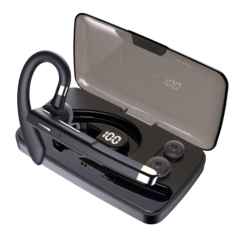 Bluetooth Headset, Wireless Bluetooth Earpiece V5.0 24 Hours Talktime Stereo Noise Cancelling Mic, Compatible for iPhone Android Cell Phones Driving/Business/Office