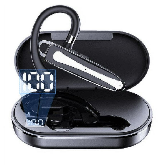 Bluetooth Headset,Wireless Bluetooth Earpiece V5.1 Hands-Free Earphones CVC 8.0 Noise Canceling with Dual-Mic for Driving/Business/Office, Compatible with iPhone and Android