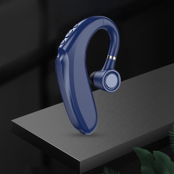 Bluetooth Headset Wireless Earpiece, QQZ BLE 5.2 Ultralight Hands-Free for Business, Noise Reduction Microphone 40H Playback Multipoint Compatible Headset for Office Driving Sport, Blue