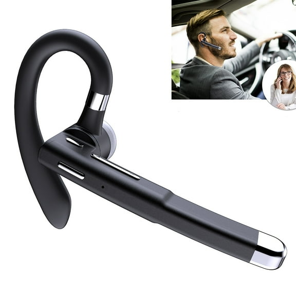Bluetooth Headset Wireless Headphone Handsfree Call Earpiece Noise Cancelling Earbud Long Standby Time Earphone Compatible with Smart Cell Phones Car Driver Trucker Business Office Men Women