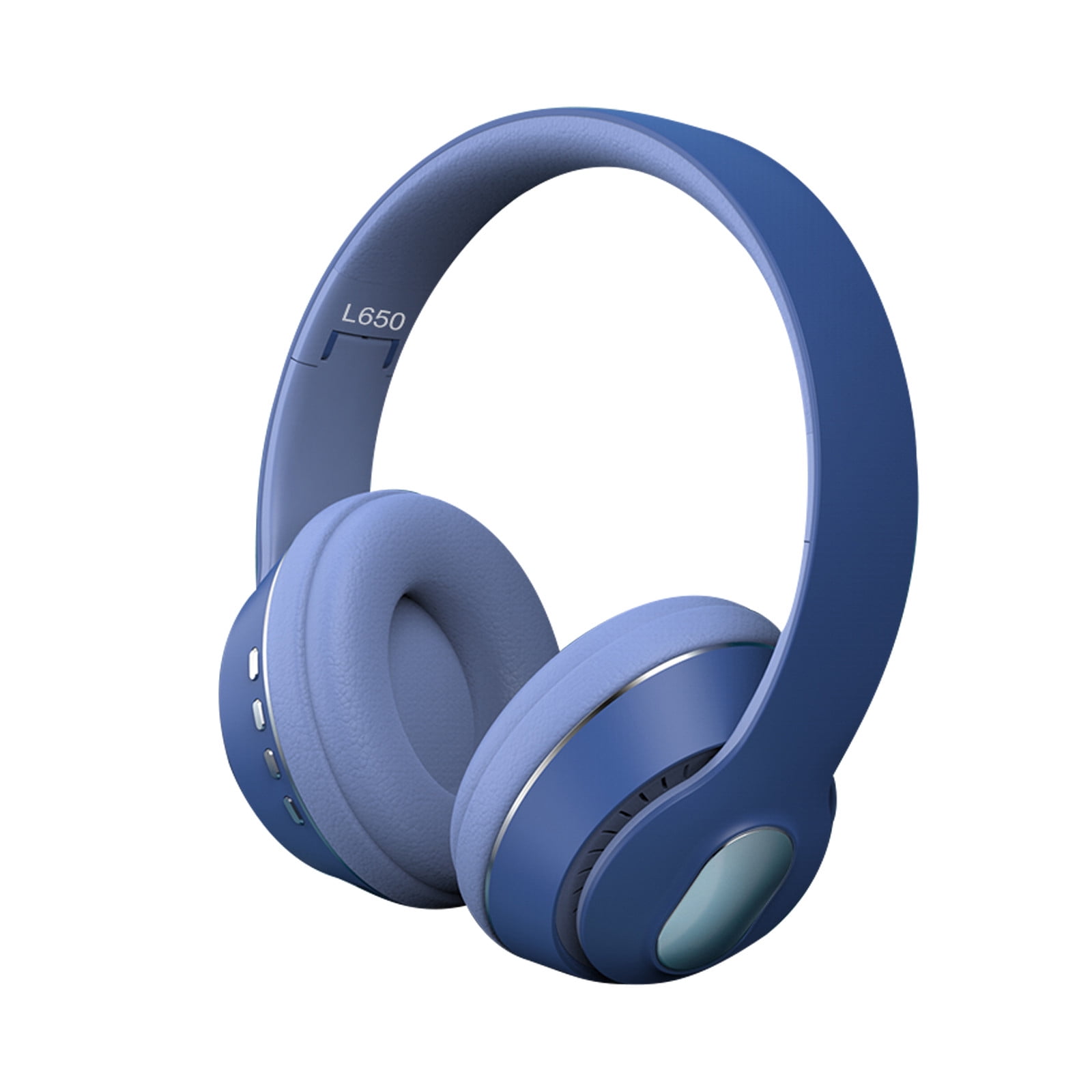 Bluetooth Headset, Wireless Headset with Noise Cancelling Microphone & Mic Mute, 55Hrs Working Time On Ear Bluetooth V5.3 Headphones for Cell Phones Laptop Computer,Blue