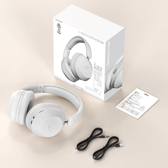Bluetooth Headset - Wireless Noise Cancelling Headphone, Stereo Sound, 20Hrs Playtimes, Foldable Designed with Microphone for Home Office Travel