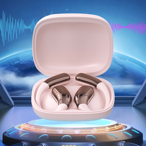 Bluetooth Headset Wireless Non-in-ear Sports Running Ear-hook Bluetooth Headset Pink