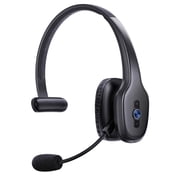 Bluetooth Headset, Trucker Wireless Headset with Noise Cancelling Microphone &amp; Mute Button, 50Hrs Playtime, Wireless On-Ear Headphones with Mic for Home/Cell Phone/Computer/Zoom/Teams/Driver(Black)
