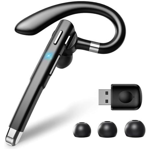 Bluetooth Headset with USB Type C 270 Degrees Rotatable Microphone for Truck Driver Bussiness and Travel