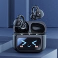 thumbnail image 1 of LAATIKUI Bluetooth headphones Earbuds Wireless LED Display Waterproof Clip-on Headphones High Quality M108 Headphones Black, 1 of 23