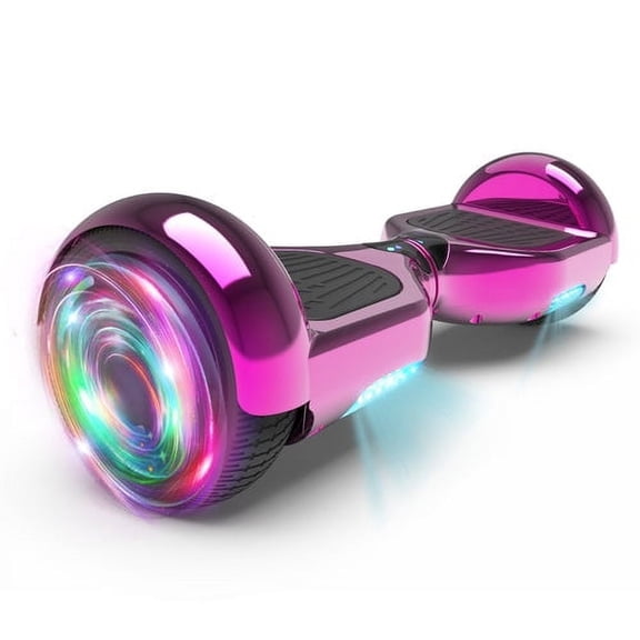 Bluetooth Hoverboard for Kids, Spider Color and Chrome Color Self Balancing Scooter Built-in Wireless Speaker and Flashing Wheels