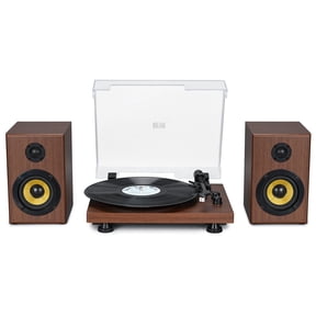 Udreamer Vinyl Record Player Bluetooth Turntable,USB/RCA Out,ATN-3600L stylus,60W Speakers,USB to PC, Auto Stop