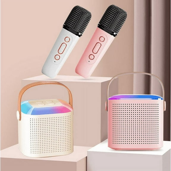 Bluetooth K12 Portable Karaoke Machine PA Speaker System Wireless Microphones