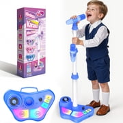Bluetooth Karaoke Machine with Adjustable Stand, Karaoke Microphone for Kids, Gift for 3-8 Year Old Boys Girls for Birthday Christmas
