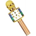 thumbnail image 1 of Bluetooth Karaoke Microphone with LED Lights, Portable Handheld Karaoke Microphone Speaker Gold, 1 of 7