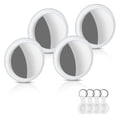 thumbnail image 1 of Bluetooth Key Finder, 4PCS Wallet Tracker Works with Apple Find My App (iOS Only), Replaceable Battery, Waterproof, White Item Finder for Bags, Luggage, Keys, Wallets (with Silicone Protective Cover), 1 of 8