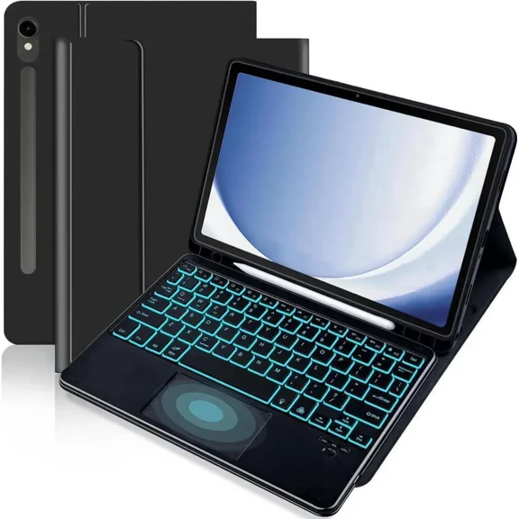 Bluetooth Keyboard Case for Samsung Galaxy Tab A11 8.7 inch 2025 SM-X130/X133/X135, Wireless Keyboard with Trackpad & 7-Color Backlit & 3-Angle Kickstand