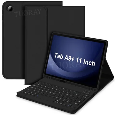 Bluetooth Keyboard Case For Samsung Galaxy Tab A9+ / A9 Plus 11" inch (SM-X210 X215 X216) Tablet Magnetically Detachable Wireless Keyboard with Pencil Holder