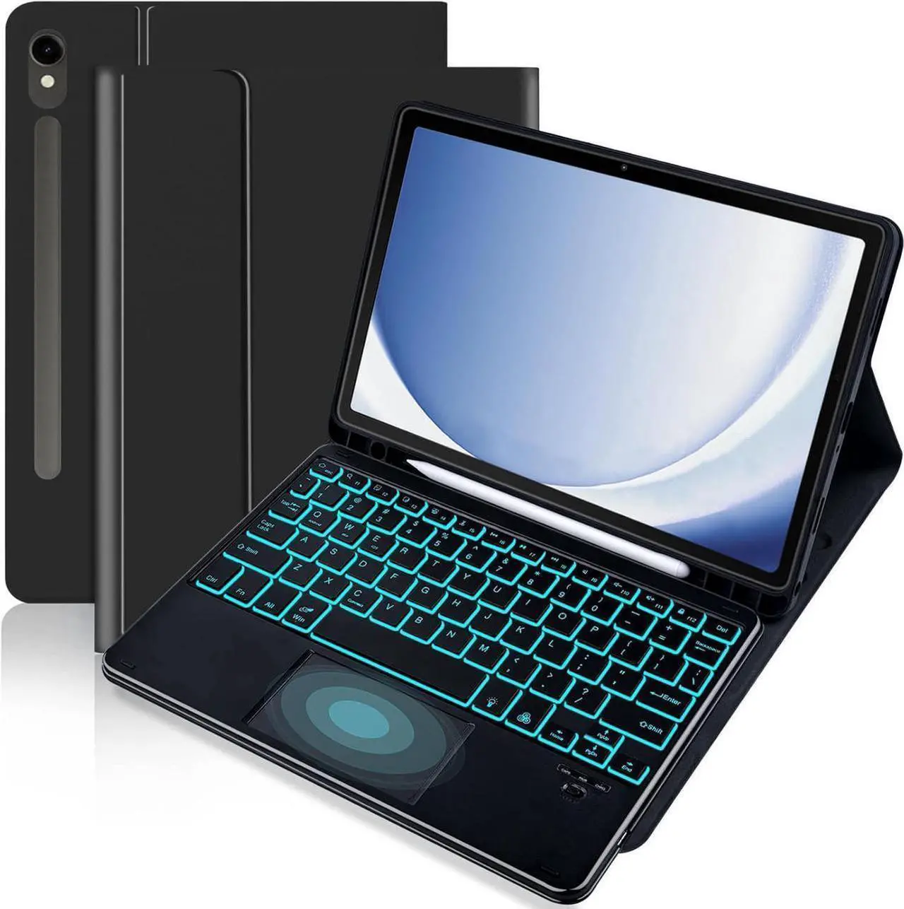 Bluetooth Keyboard Case for Samsung Galaxy Tab S11 11 inch 2025 SM-X730/X736B/X736E/X736U, Wireless Keyboard with Trackpad & 7-Color Backlit & 3-Angle Kickstand, Galaxy S11 11" Keyboard
