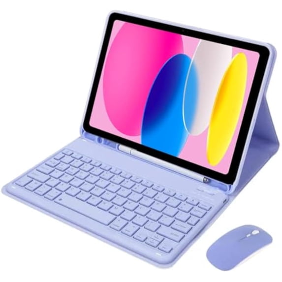 Bluetooth Keyboard Case for iPad 11th Gen 11" 2025 A16, Detachable with Pencil Slot Stand,purple