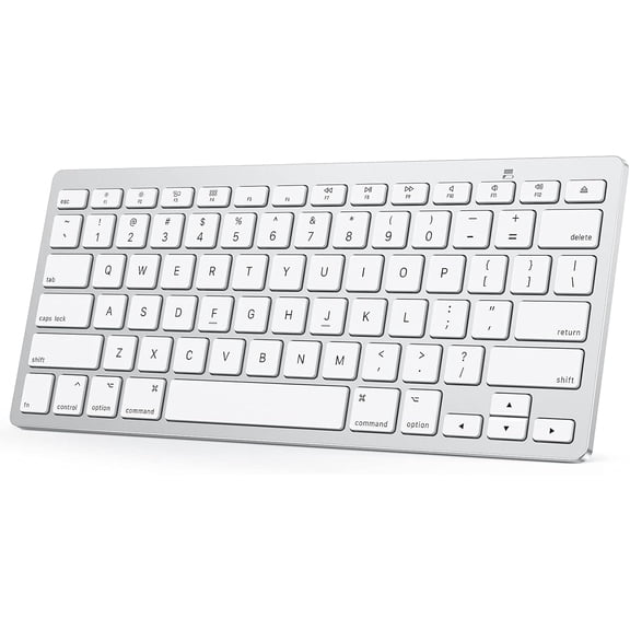 Bluetooth Keyboard Compatible with Mac ONLY, Compact Wireless MacBook Pro/Air, iMac, mini/Pro, Silver