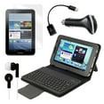 thumbnail image 1 of Bluetooth Keyboard Folio with Earphones, Screen Protector, OTG Cable, and More for Samsung Galaxy Tab 2 7" Tablet, 1 of 2