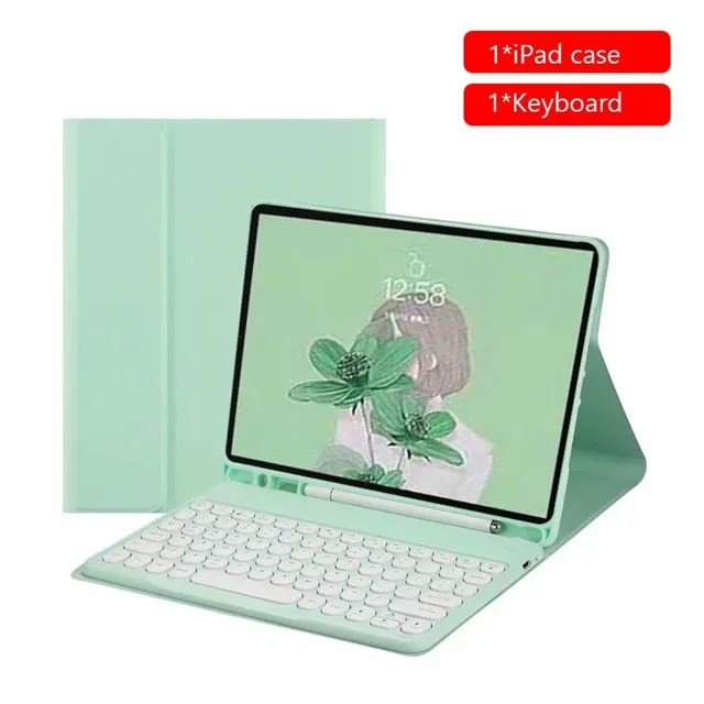 Bluetooth Keyboard Mouse Case Set for iPad Air 13 11 6 5 4 Pro 13 11 12
