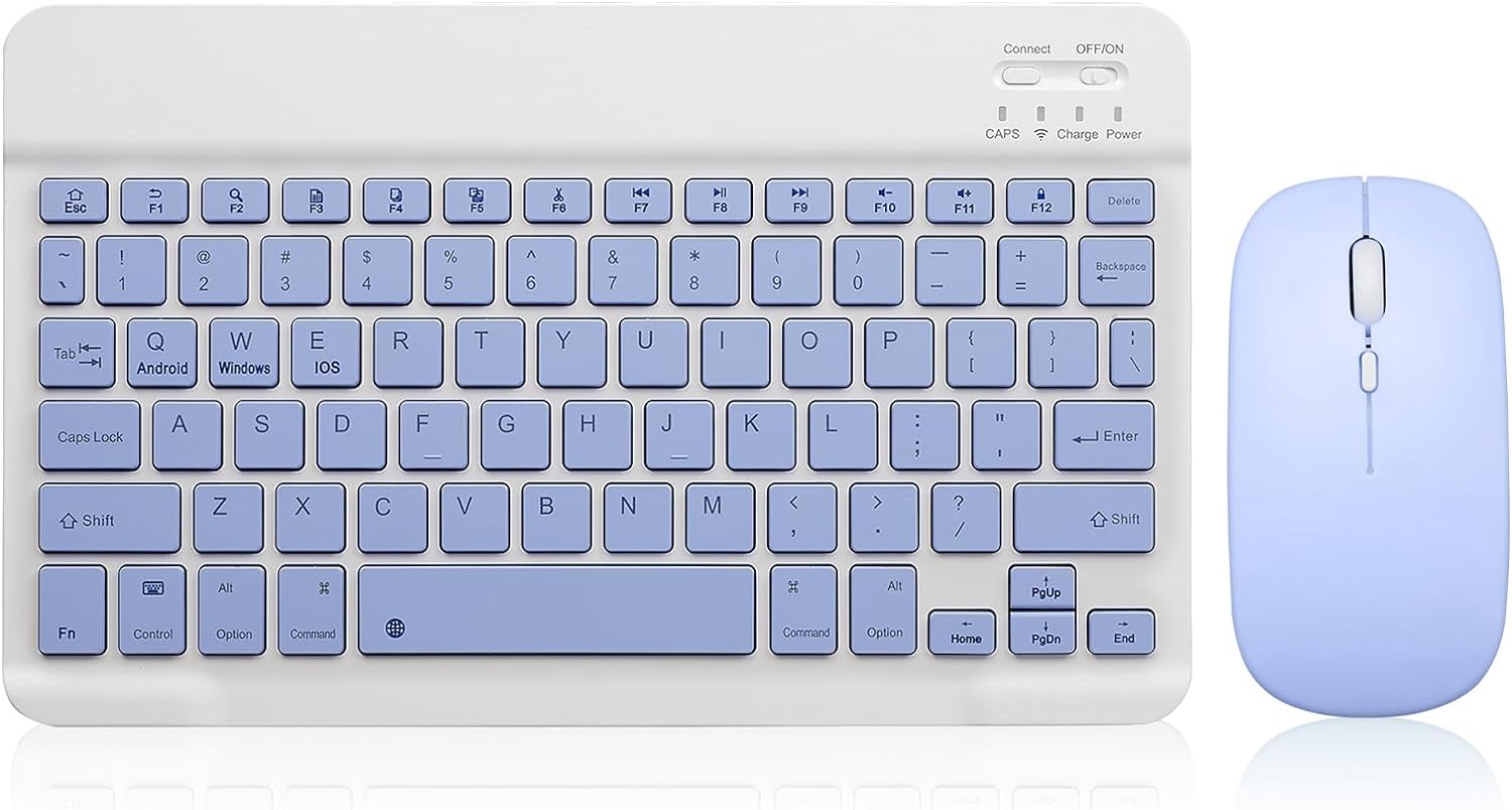 Bluetooth Keyboard and Mouse Combo Rechargeable Portable Wireless