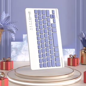 Bluetooth Keyboard and Mouse Combo, Wireless BT 3.0 Keyboard with Rechargeable Battery & 3-Speed DPI Mouse for PC, Tablet, Android, iOS - Black/White/Yellow/Mint/Green/Purple/Blue - 9.72x5.9in
