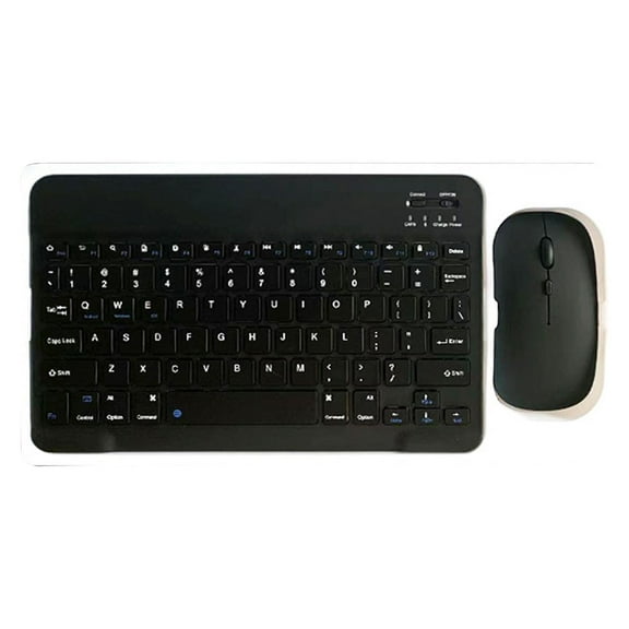 Bluetooth Keyboard and Mouse Combo,Wireless Keyboard and Mouse,Portable Mini Bluetooth BT Wireless Keyboard & Mouse For Android Windows PC Tablet(Black 10*6in+5*3in)from ANMUYUM